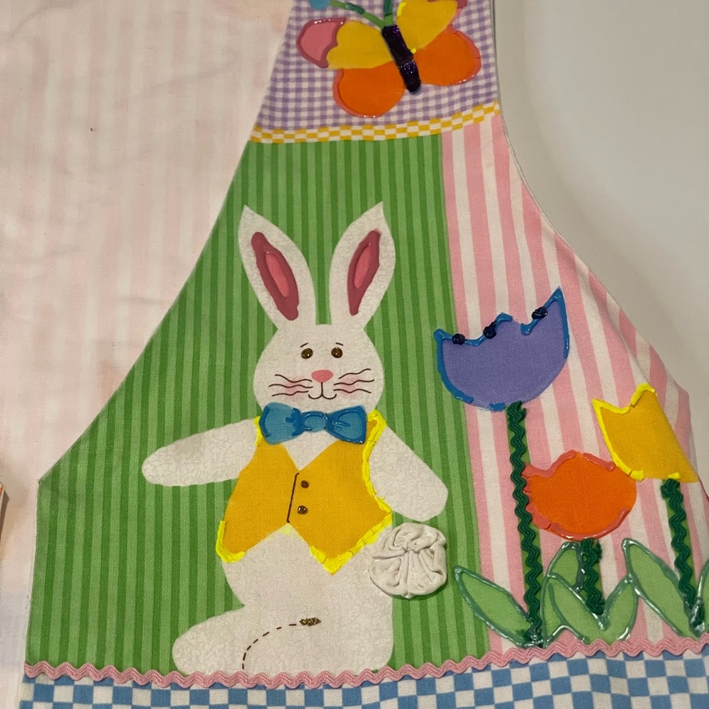 Source Unknown Pastel Patchwork Bunny Vest In Pin… - image 5